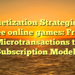Monetization Strategies in Free online games: From Microtransactions to Subscription Models