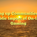 Setting up Communities: The Public Impact of On-line Gaming