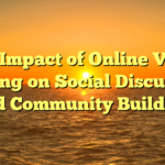 The Impact of Online Video gaming on Social Discussion and Community Building